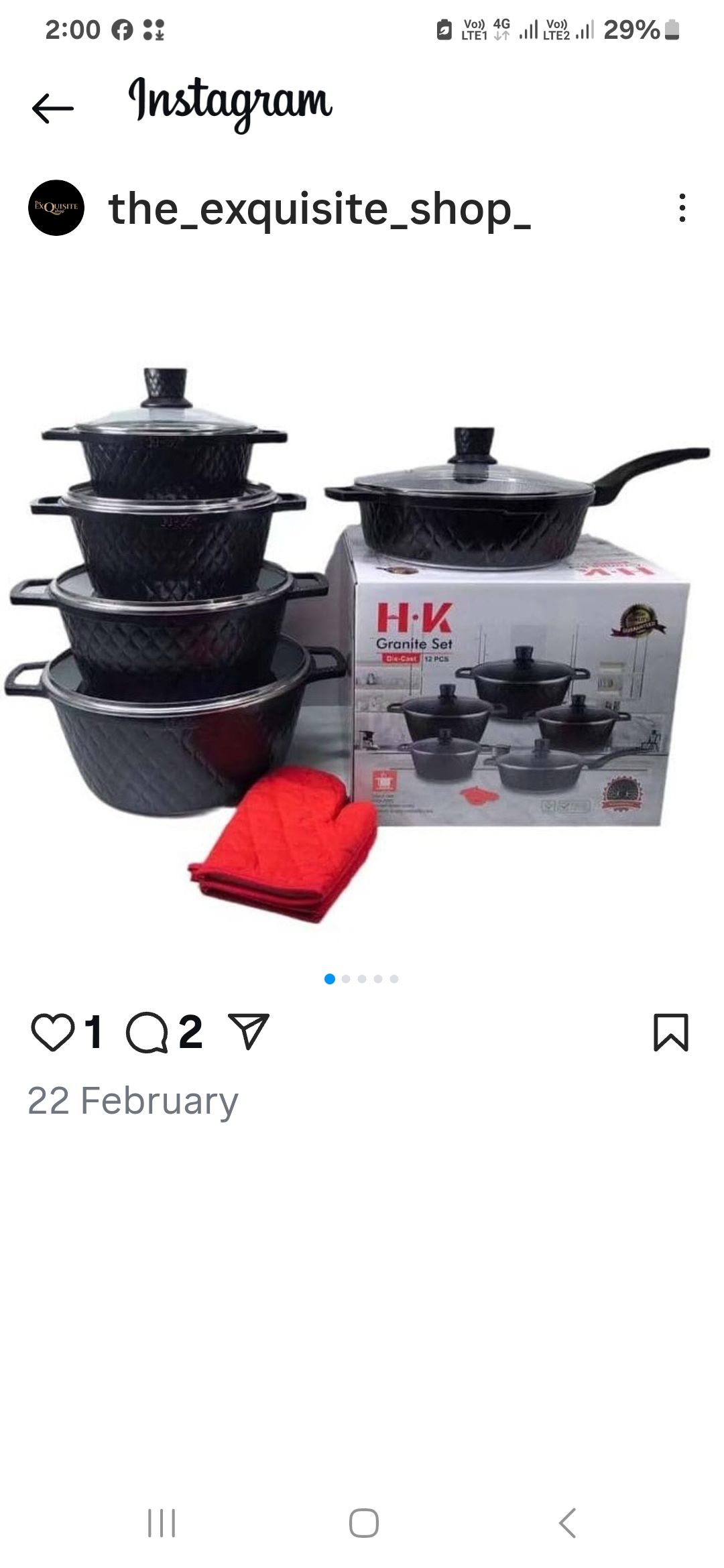 H.K Granite pot