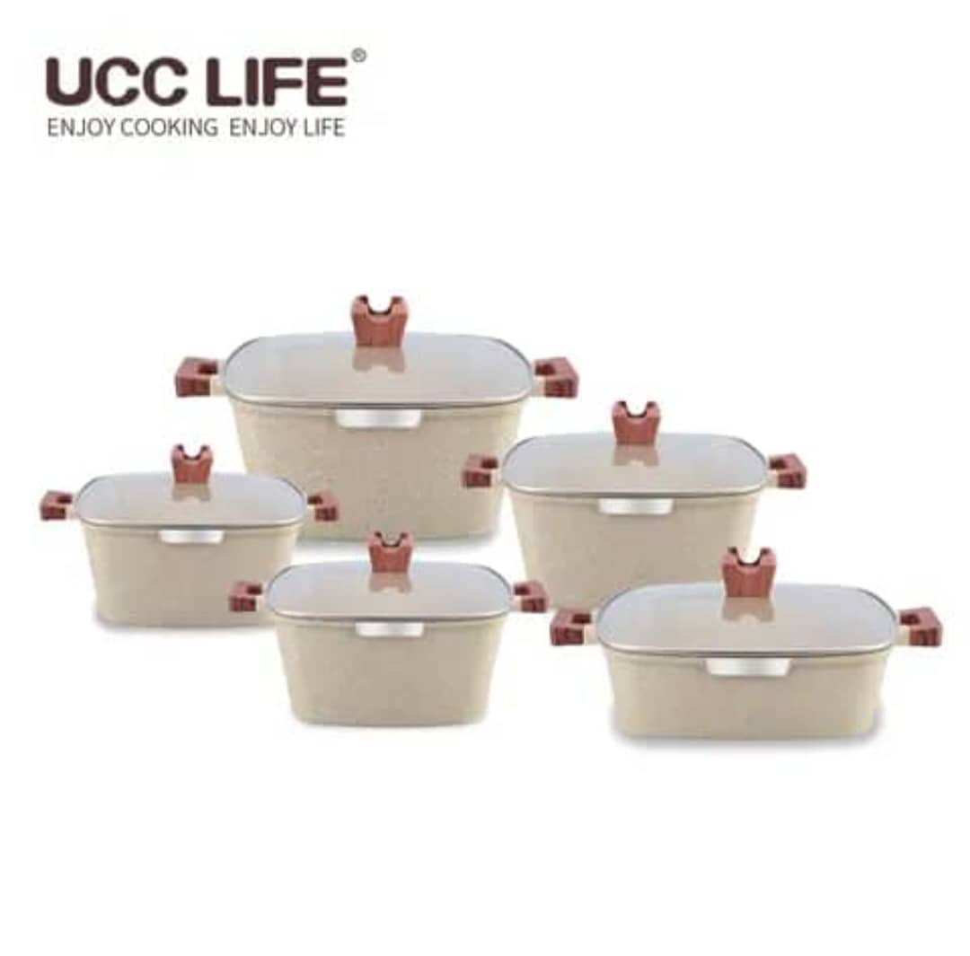 UCC LIFE Premium Non-Stick Square Cookware Set