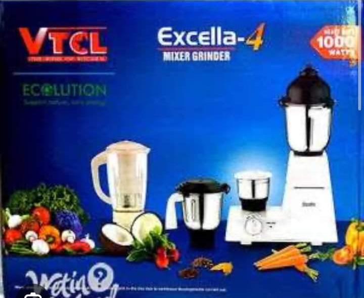 VTCL Excella-4 Mixer Grinder - 1000W Heavy Duty Motor