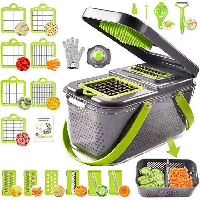 22-in-1 Multifunctional Vegetable Chopper, Slicer &amp; Dicer