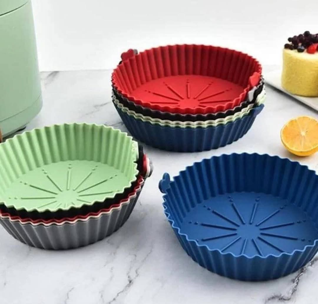 Reusable Silicone Air Fryer Liners (Non-Stick &amp; Heat-Resistant Baking Tray)
