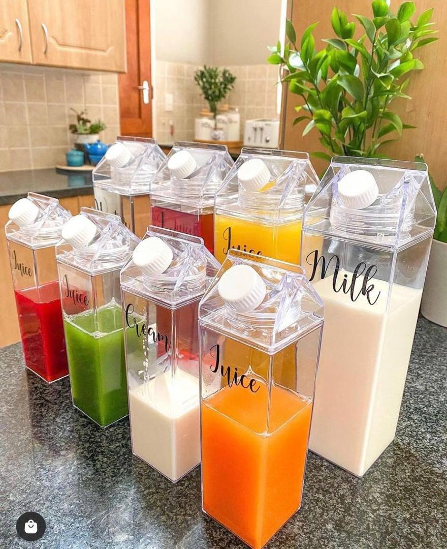 Reusable Plastic Milk/juice Carton Beverage Bottle