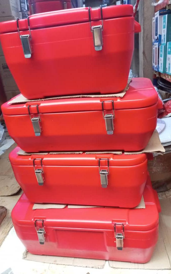 Heavy-Duty Red Insulated Food Warmer / Cooler Chests