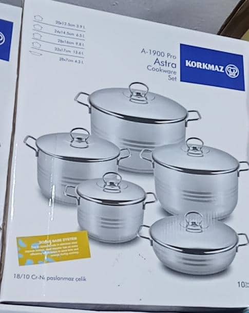 Korkmaz Model: A-1900 Pro Astra Cookware Set